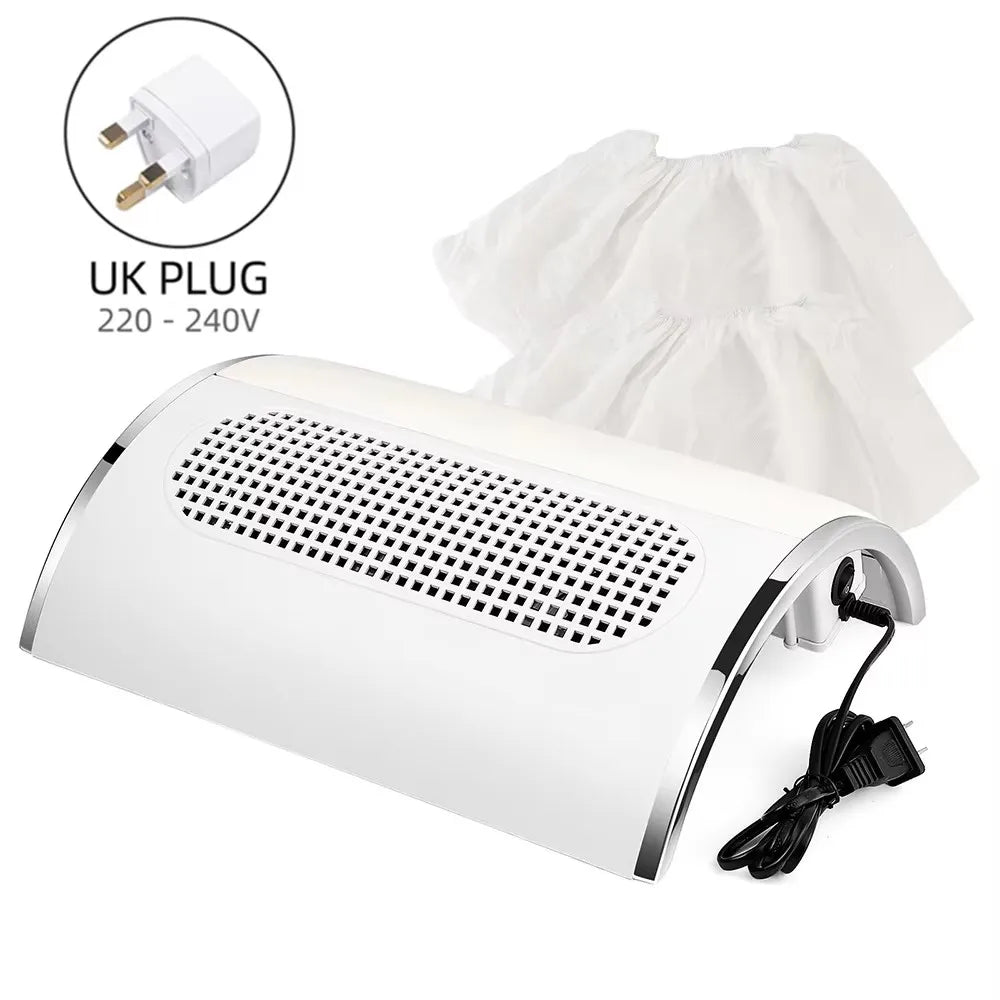 3-Fan Nail Dust Collector - 40W Professional Manicure Vacuum - 33