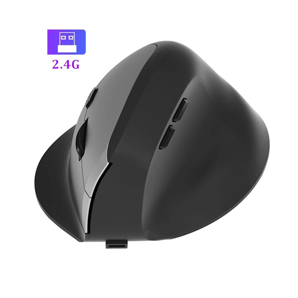 Wireless Ergonomic Vertical Mouse - Silent 6-Button Optical Gaming Mouse - 15