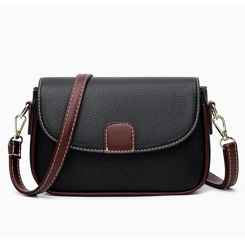 Luxury Contrast Flap Crossbody