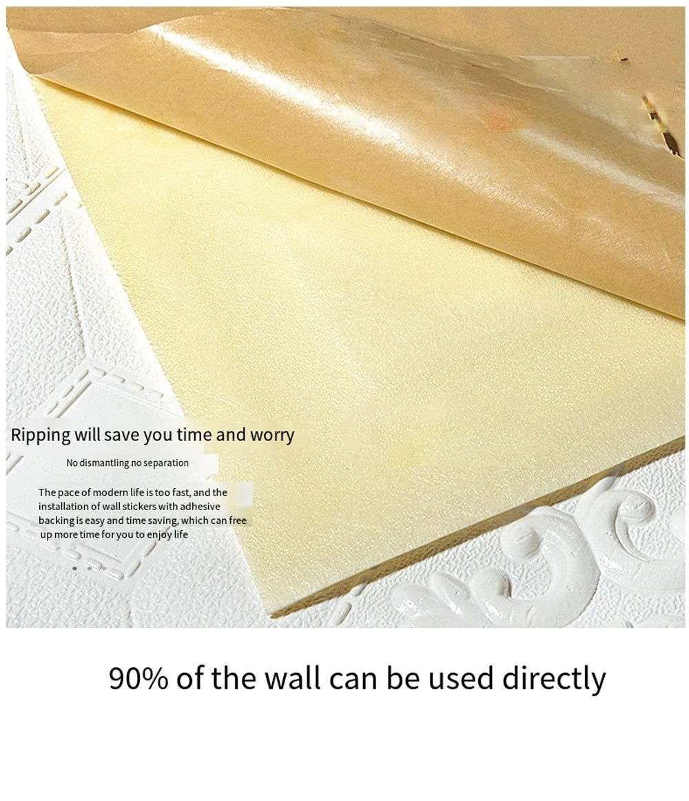 3D Peel & Stick Waterproof Foam Wall Panels