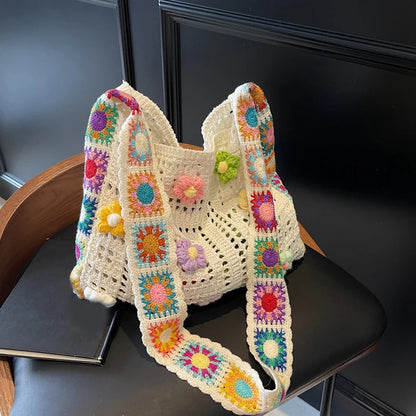 Luxury Boho Crochet Tote Bag