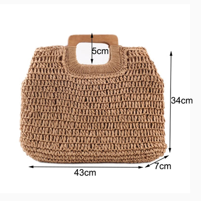 Luxury Woven Straw Beach Tote