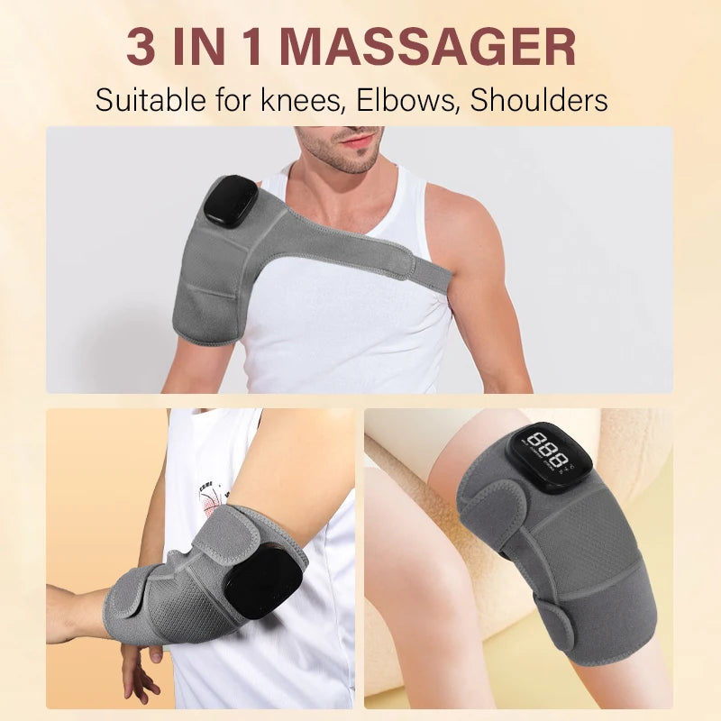 3-in-1 Cordless Joint Massager with Heat and Vibration for Knee, Shoulder, and Elbow - 9