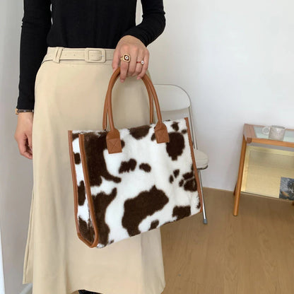 Leopard Faux Fur Tote