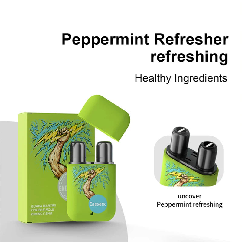 Double-Hole Nasal Energy Stick - Refreshing Aromatherapy Inhaler for Focus & Energy