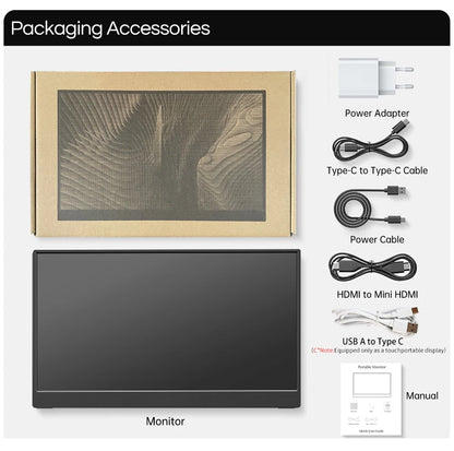 14" Portable Touch Screen Monitor - 1080P FHD IPS Gaming Display