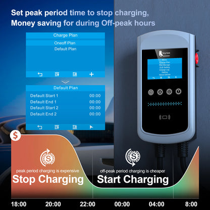 Smart EV Home Charging Station - 7kW-12kW WiFi App Control Wallbox