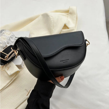 Luxury Vintage Saddle Shoulder Bag