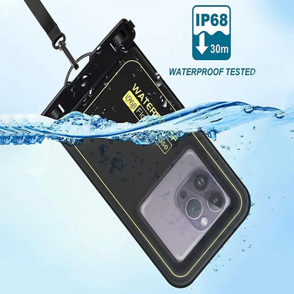 IP68 Floating Waterproof Phone Pouch for Swimming & Beach (Fits up to 6.8")
