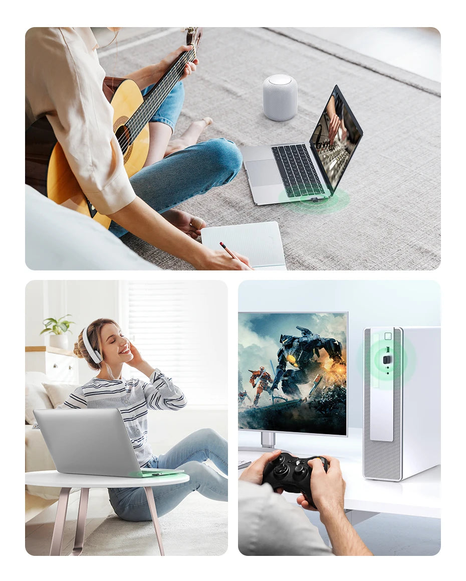 UGREEN Bluetooth 5.4 USB Adapter for PC - Wireless Dongle for Laptop - 13