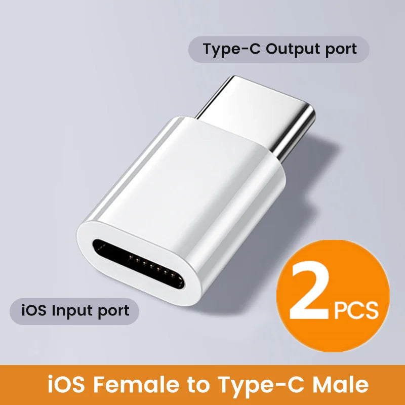 USB-C Male to Lightning Female Fast Charging Adapter Converter - 17