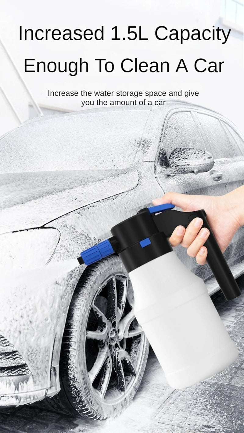 1.5L Cordless Electric Car Wash Foam Sprayer
