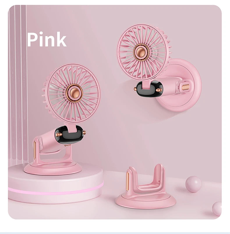 Portable 5-Speed Handheld & Neck Fan with Phone Stand & LED Display