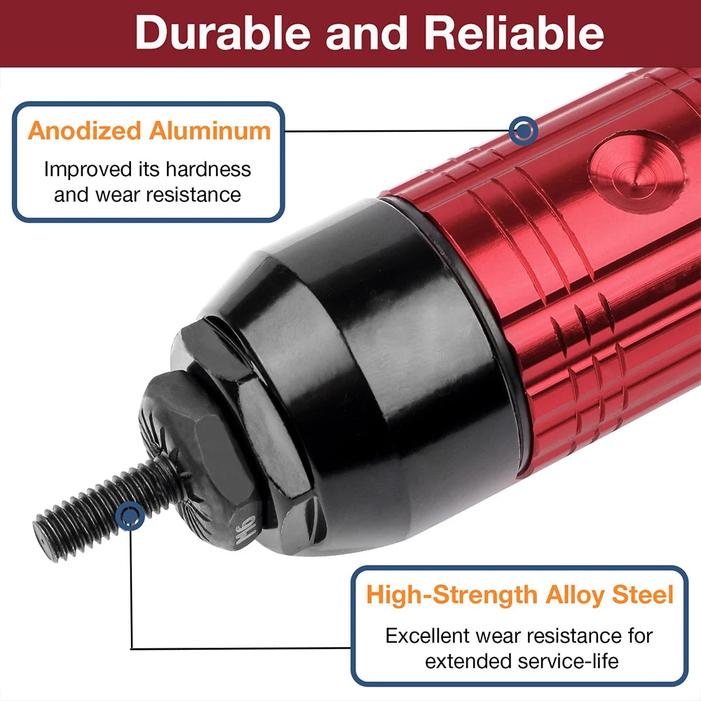 Electric Rivet Nut Gun Adapter for Drill - M3 M4 M5 M6 M8 Riveting Tool Kit