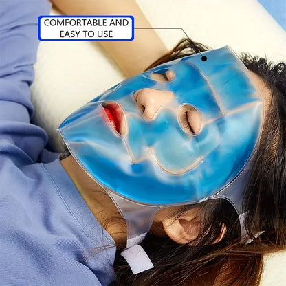 Gel Face Cooling Mask - Hot & Cold Therapy for Puffiness & Skin Firming