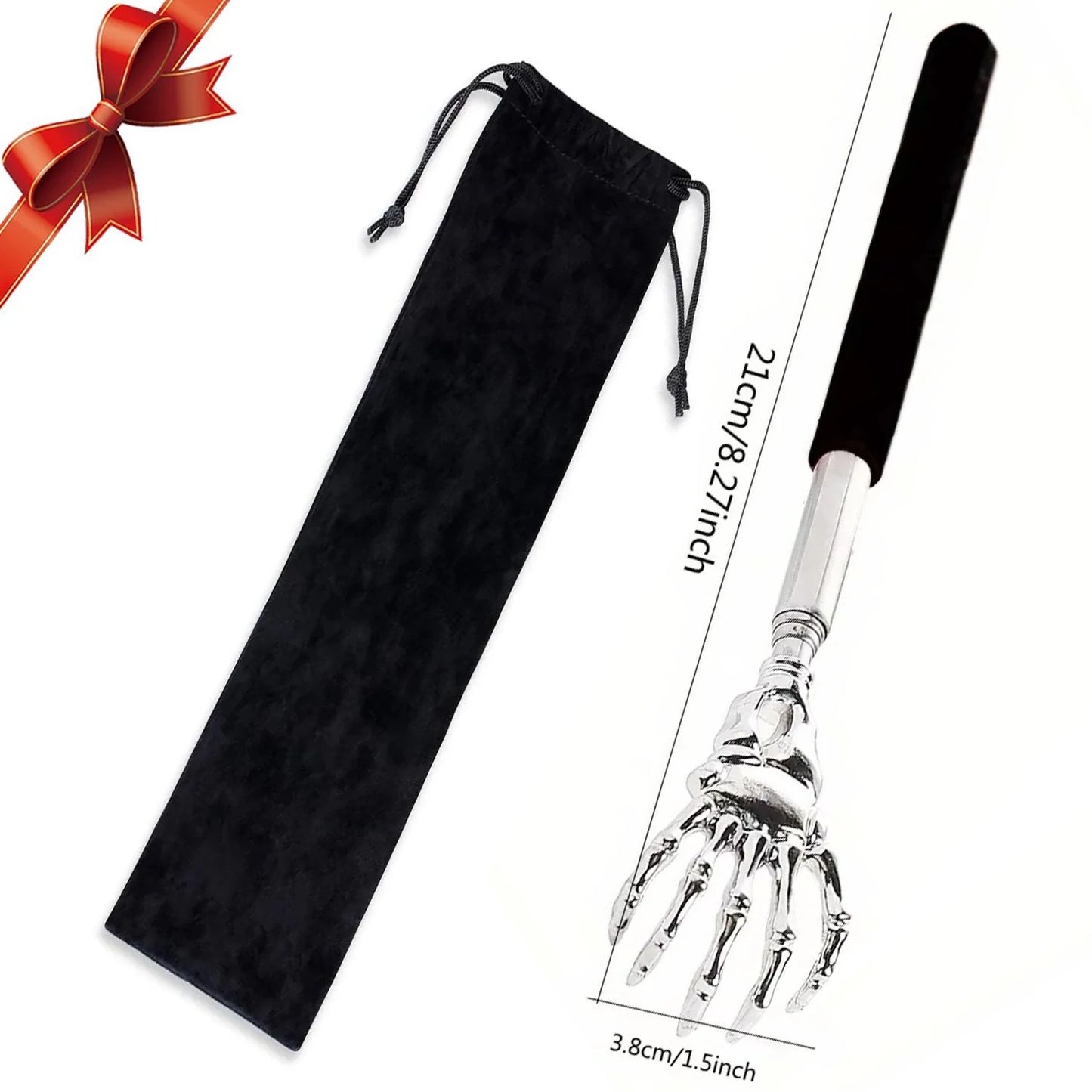 Telescopic Stainless Steel Back Scratcher - Portable Extendable Massager