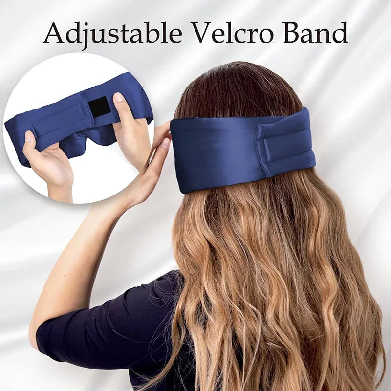 Soft Mulberry Silk Sleep Mask - Pressureless Blackout Eye Mask for Travel - 10