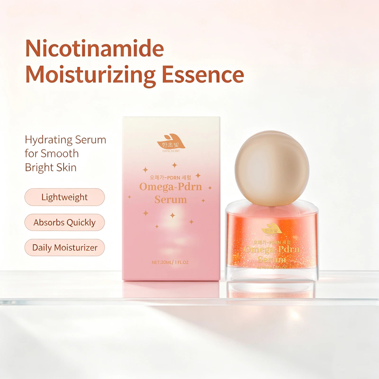 Omega-PDRN Hydrating Face Serum - Brightening & Repairing Skincare Essence - 3