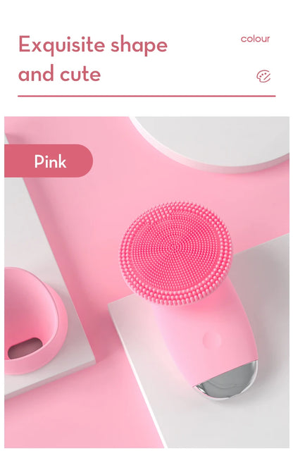 Sonic Electric Silicone Facial Cleansing Brush – Waterproof Skin Exfoliator