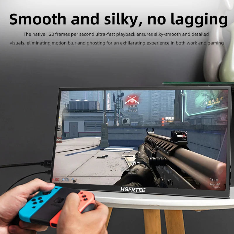 18.5" Portable Monitor 120Hz 100% sRGB HDR Gaming & Laptop Display