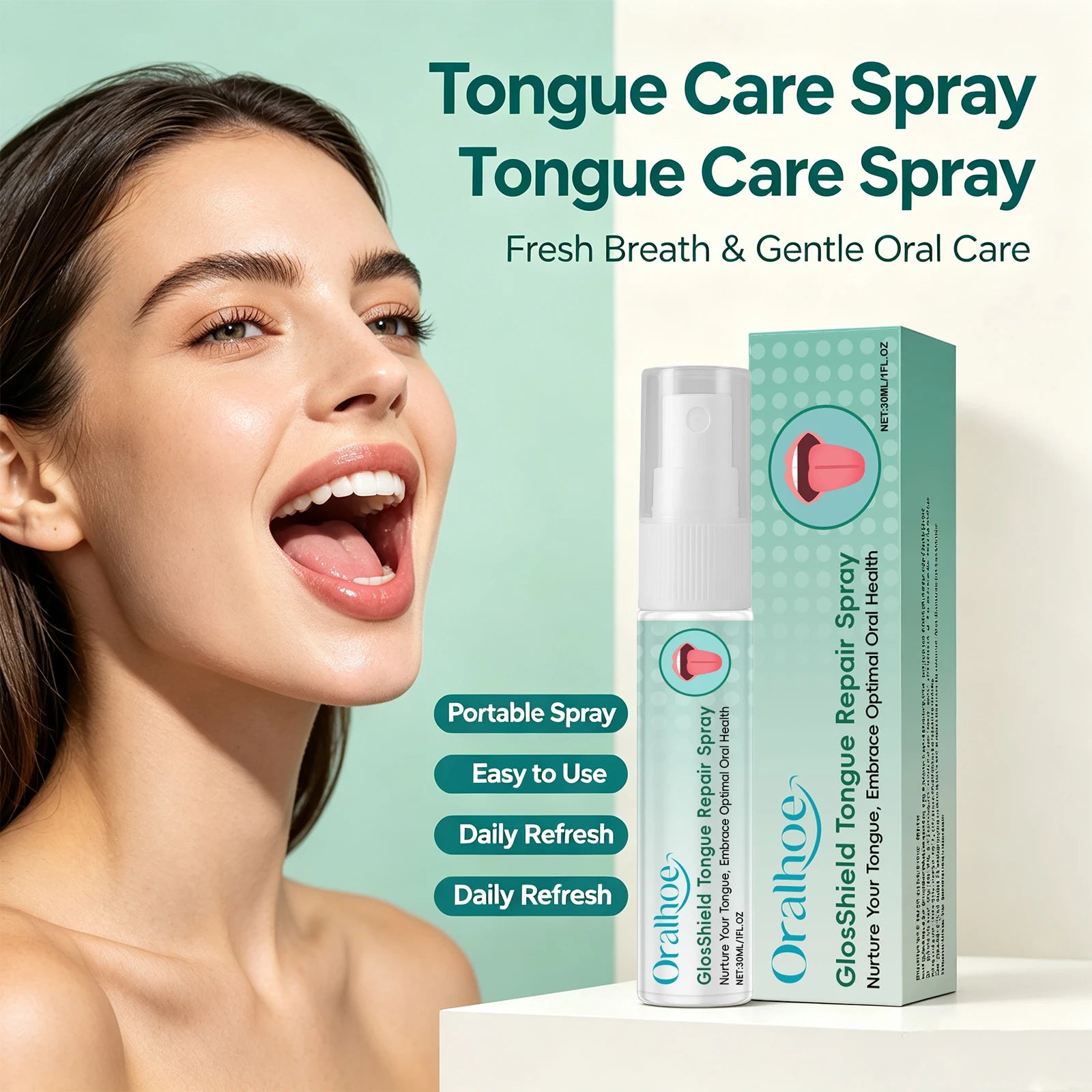Tongue Coating & Bad Breath Repair Spray – Natural Oral Hygiene Care - 2