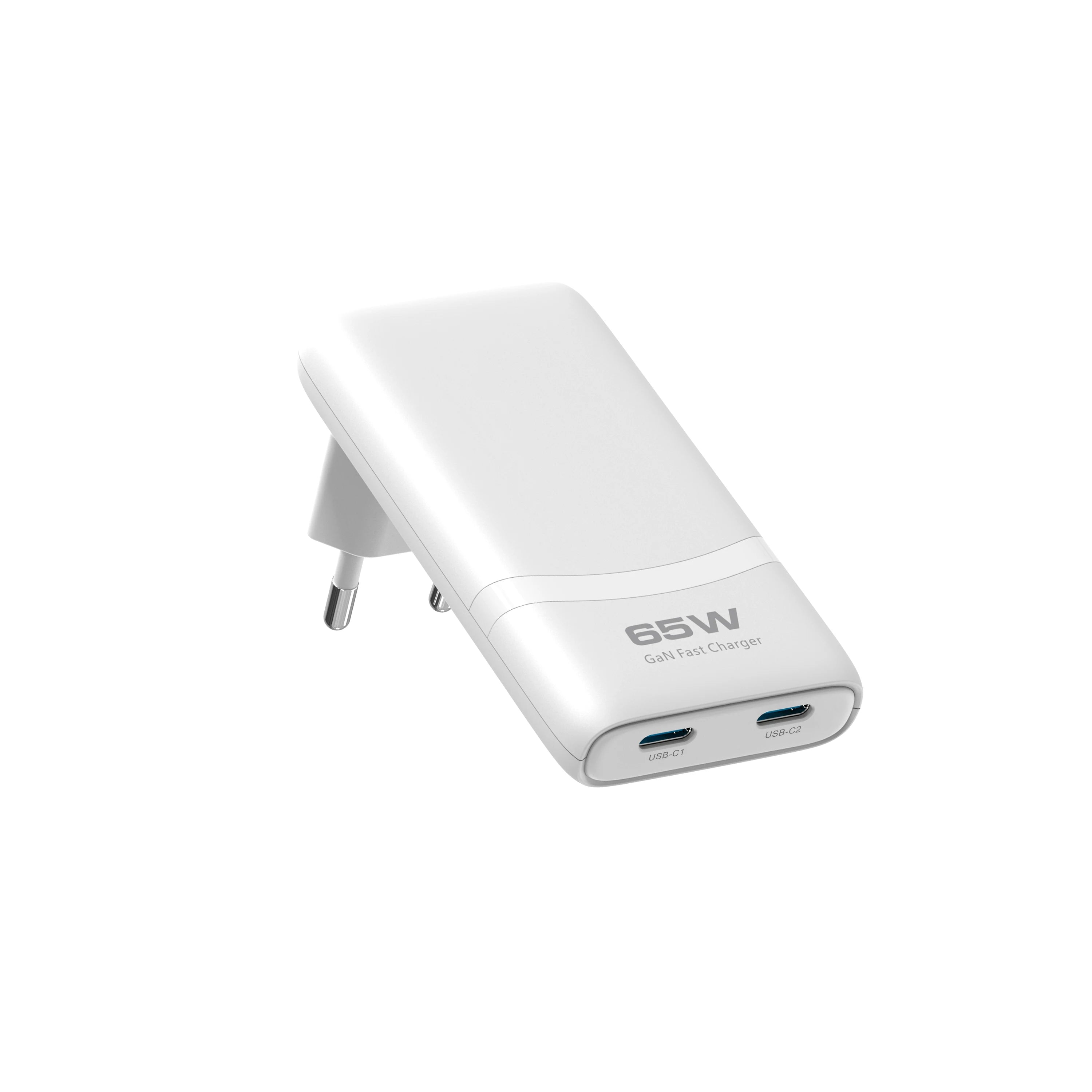 65W Ultra-Slim GaN Dual USB-C Fast Wall Charger for Laptop & Mobile - 9