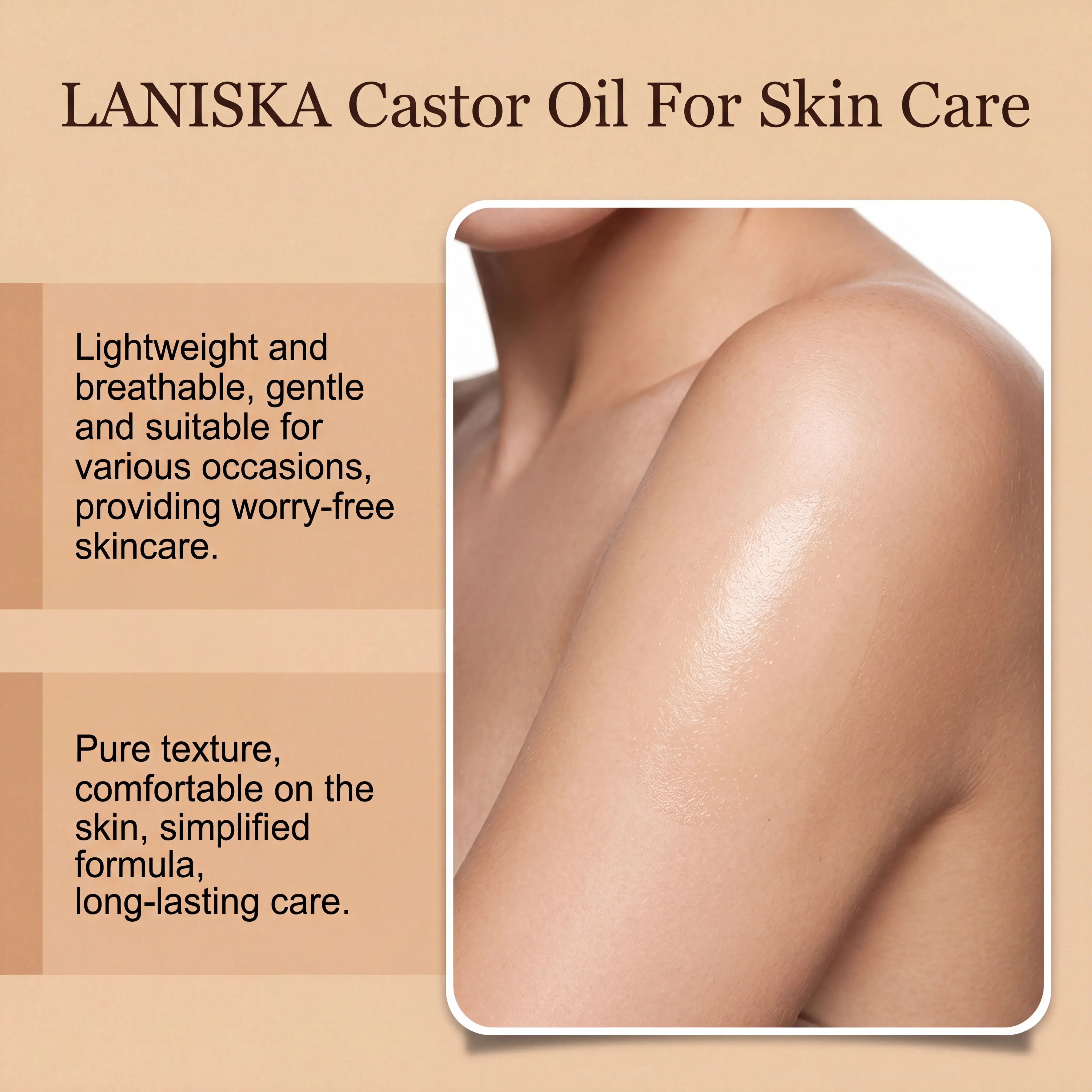 Pure Cold-Pressed Castor Oil for Deep Skin Hydration and Body Massage - 10