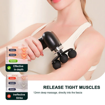 Deep Tissue Muscle Massage Gun with Detachable Handle
