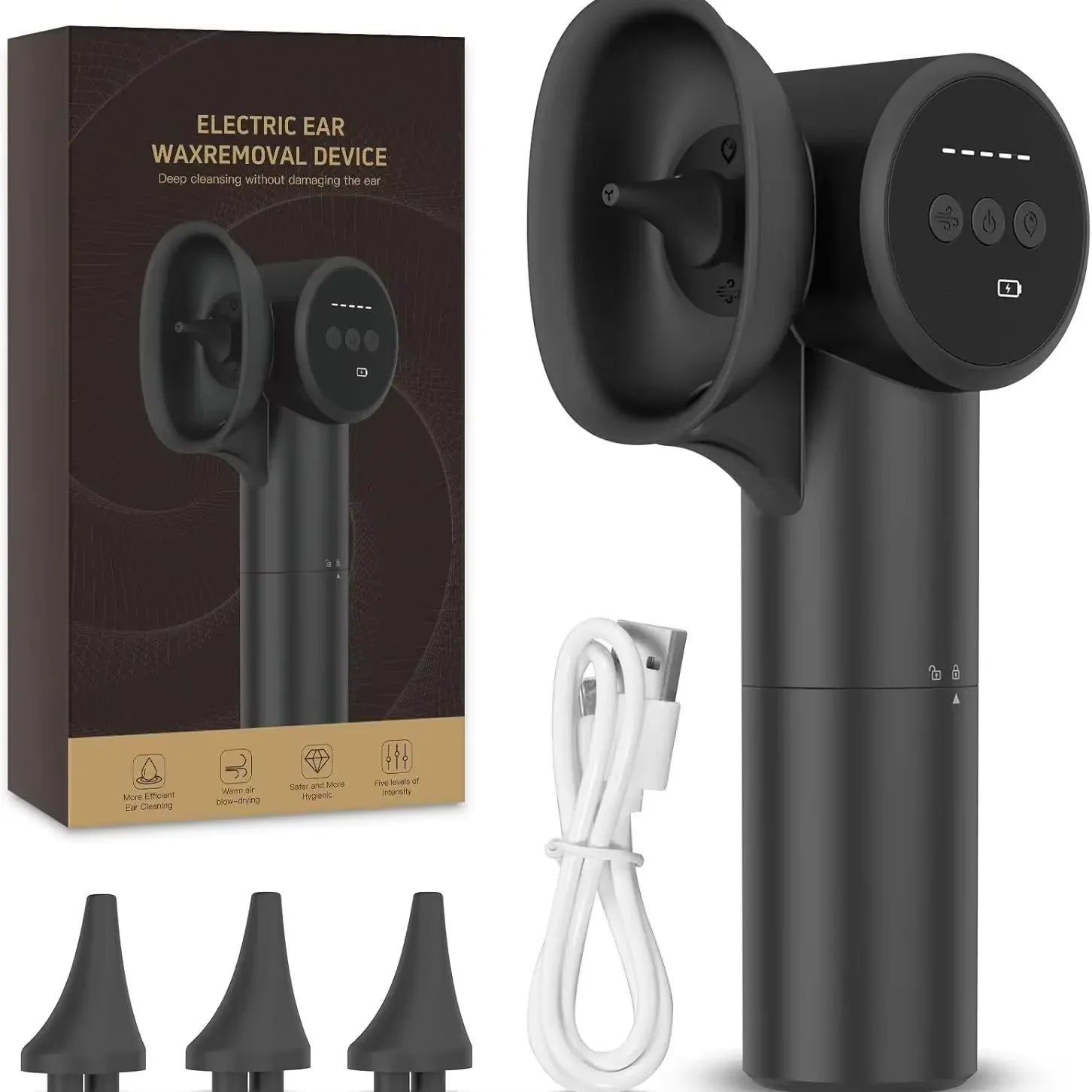 Electric Ear Wax Removal Tool with Irrigation & Drying System - 19