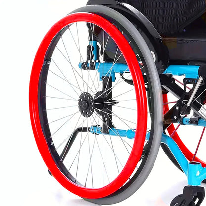 24-Inch Wheelchair Non-Slip Push Rim Covers - Silicone Hand Wheel Grips (1 Pair)