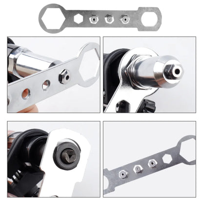 Electric Drill Rivet Gun Adapter - 2.4-4.8mm Hex Shank Cordless Riveter Tool Attachment