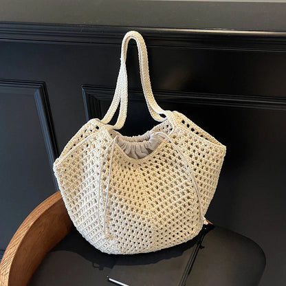 Luxury Woven Straw Beach Tote
