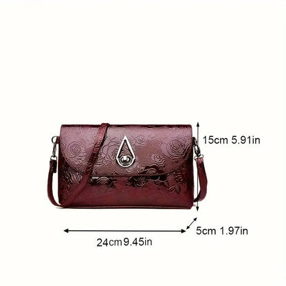 Luxury Floral Embossed Clutch Bag