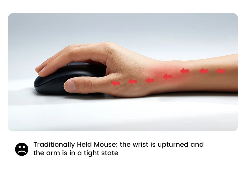 Ergonomic Wireless Vertical Mouse - Bluetooth & 2.4G Rechargeable Mouse
