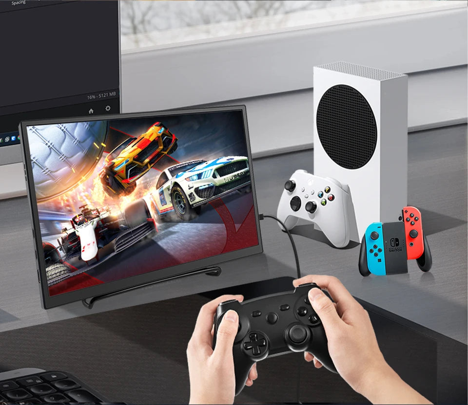 10.5" Portable IPS Monitor - 1920x1280 100% sRGB Gaming Display for Laptop