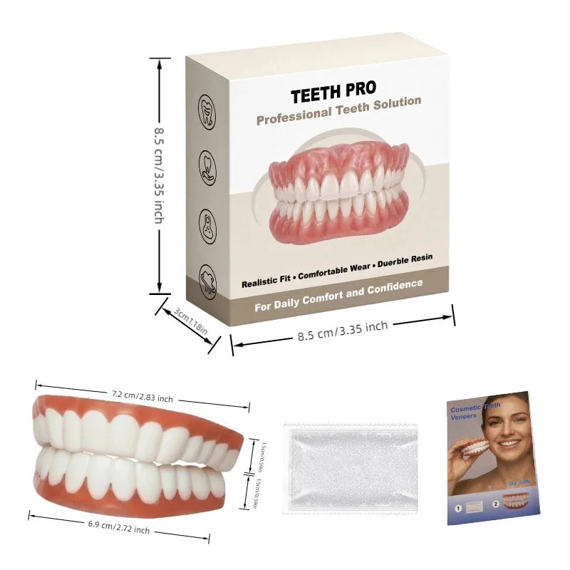 Comfortable Soft Silicone Denture Set for Realistic Smile and Daily Use