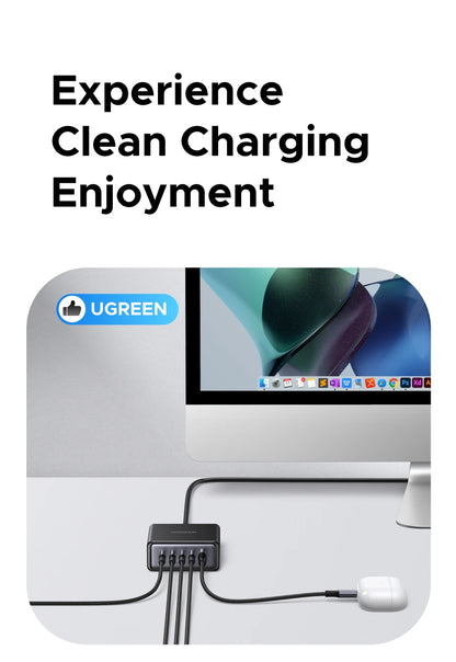 UGREEN 65W GaN Fast Charger 5-in-1 USB-C Desktop Power Adapter