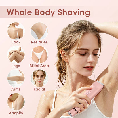 2-in-1 Dual Head Electric Shaver & Bikini Trimmer for Women