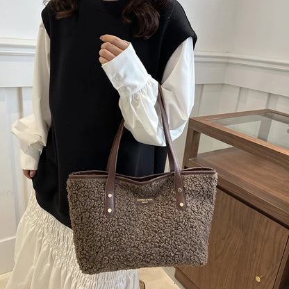 Luxury Lamb Wool Tote Bag