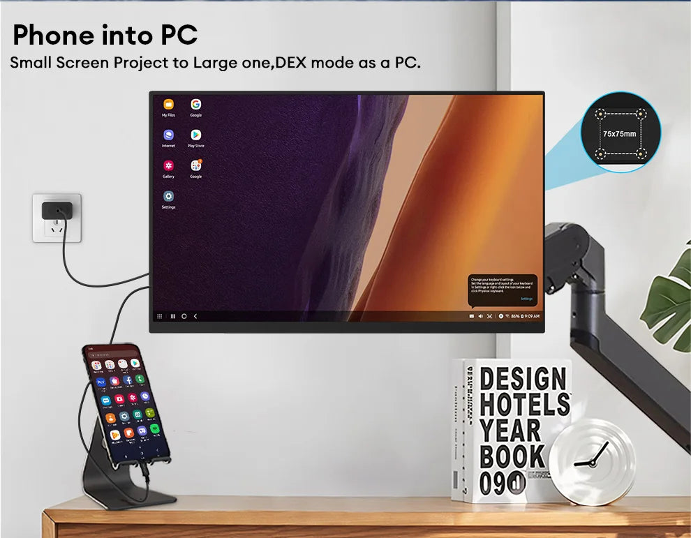 18.5" Ultra-Thin 100Hz Portable Gaming Monitor - 1080P IPS Display