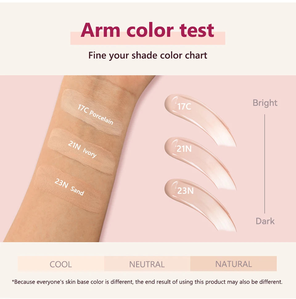 Semi-Matte Cushion Foundation - Full Coverage CC Cream - 12