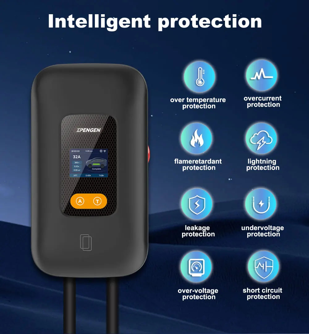 Type 1 EV Charging Station Wallbox – 7.6kW to 12kW Fast Home Charger