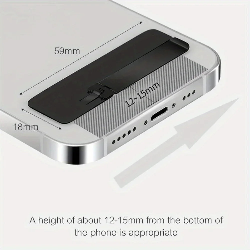 2pcs Ultra-Thin Invisible Phone Kickstand - Universal Folding Metal Desk Stand