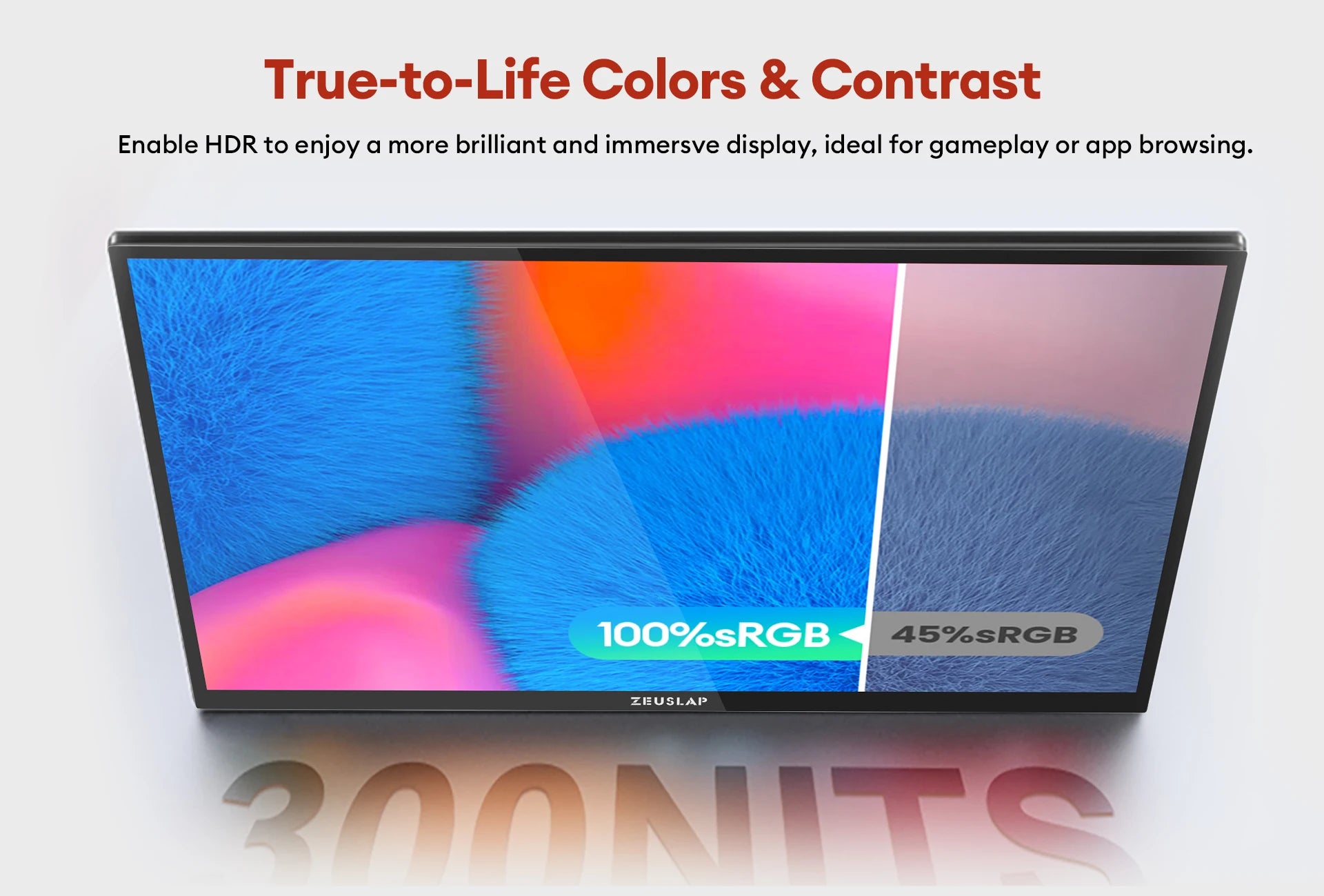 18.5" Touchscreen Portable Monitor 1080P IPS HDR Ultra-Slim Display - 11
