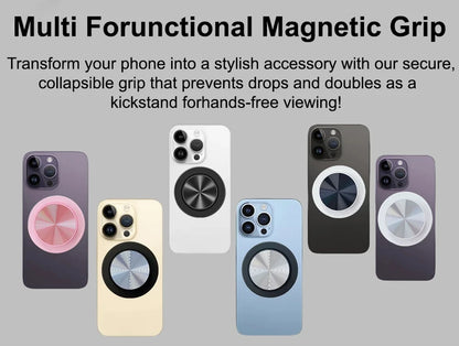 Magnetic Foldable Phone Grip & Stand for MagSafe iPhone & Android