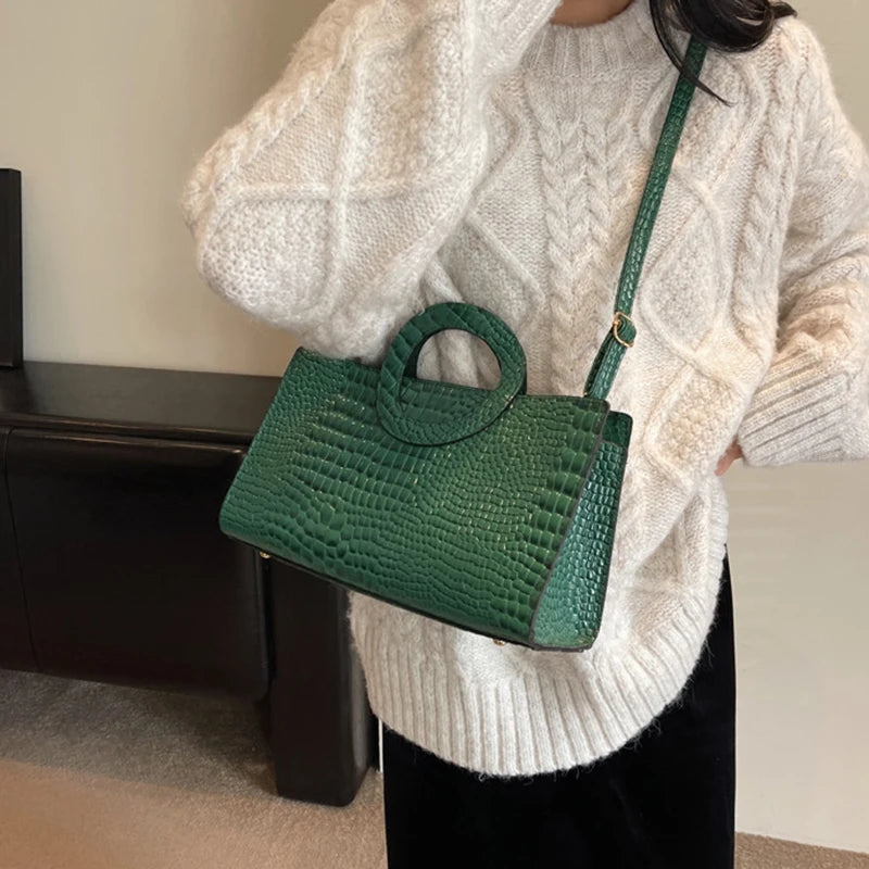 Luxury Crocodile Pattern Tote