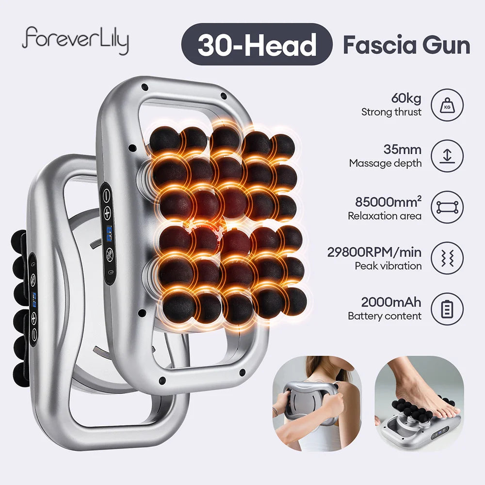 48-Head Deep Tissue Fascia Massager for Full Body Muscle Relief