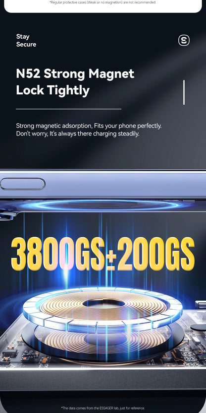 Slim Magnetic Wireless Power Bank 5000mAh for iPhone 16/15/14 Fast Charge