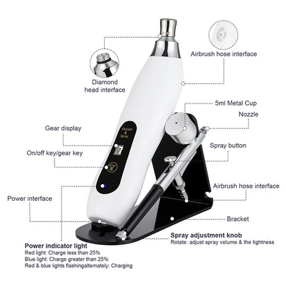2-in-1 Diamond Microdermabrasion Machine & Hydrating Airbrush