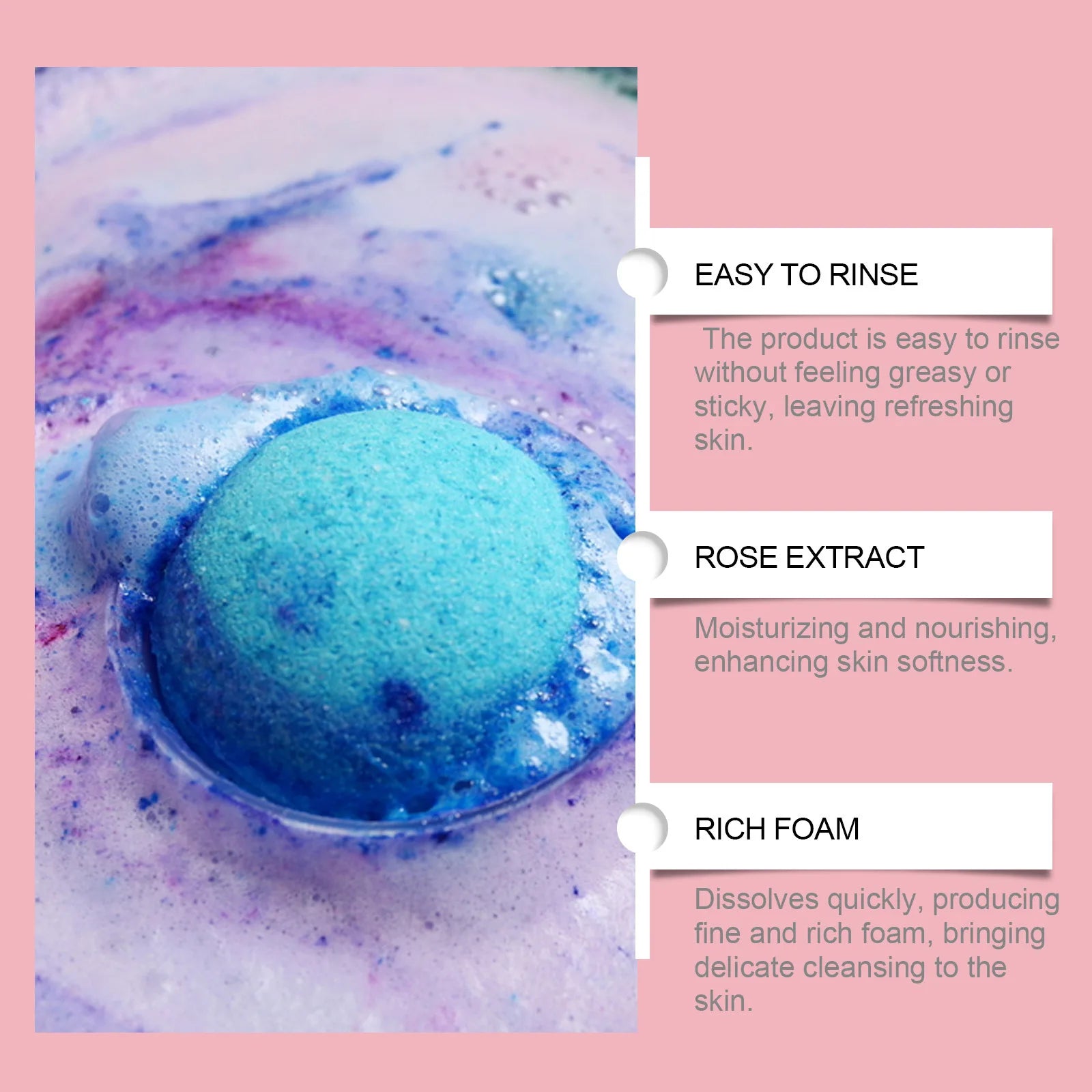 Natural Plant Essence Aromatherapy Spa Bath Bomb Set for Skin Moisturizing - 6